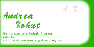 andrea kohut business card